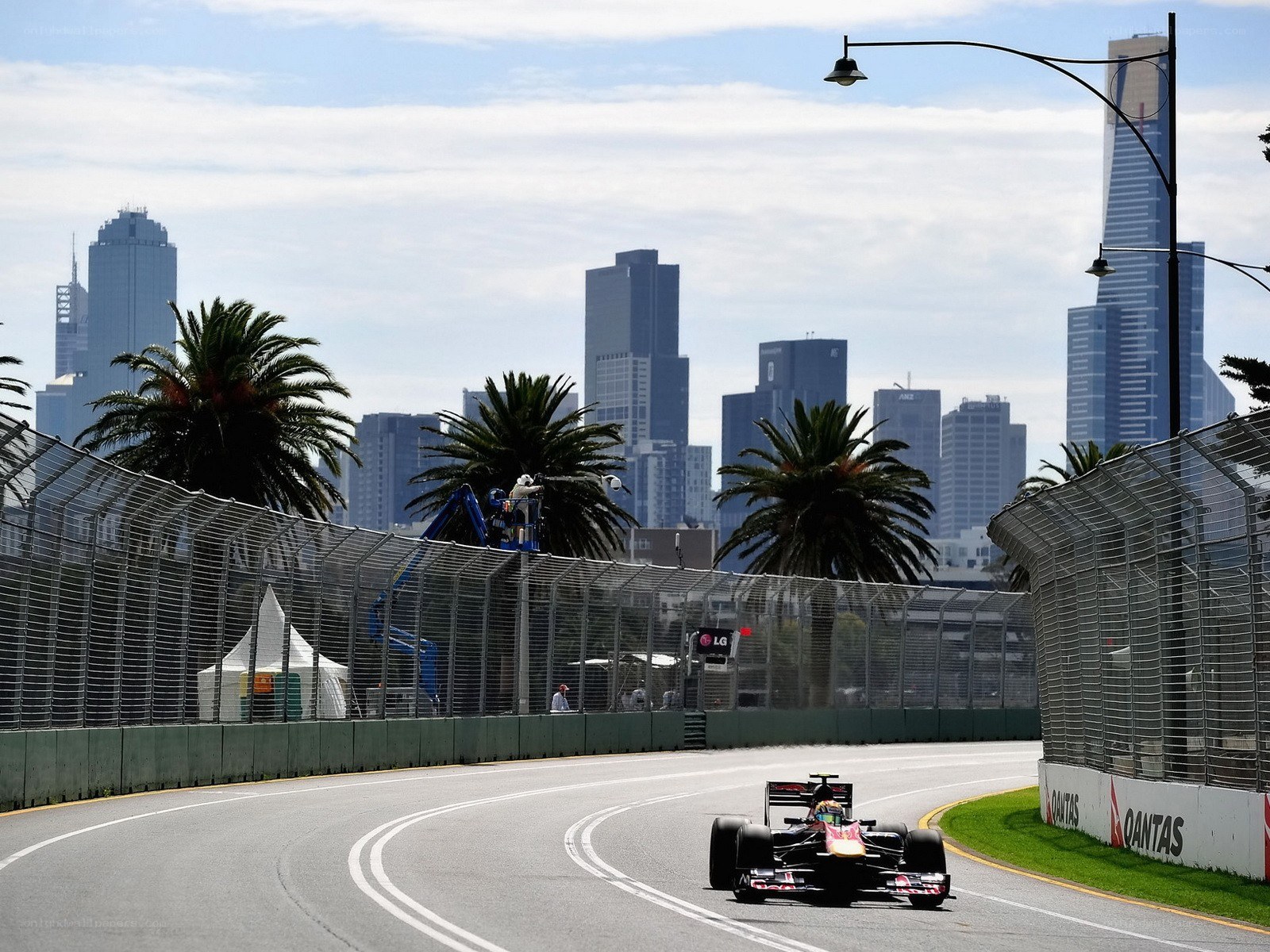 Formula 1 car on track