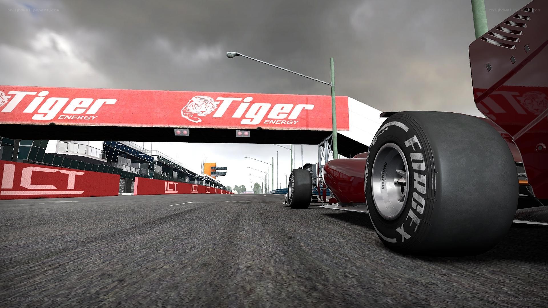 Formula 1 car on track