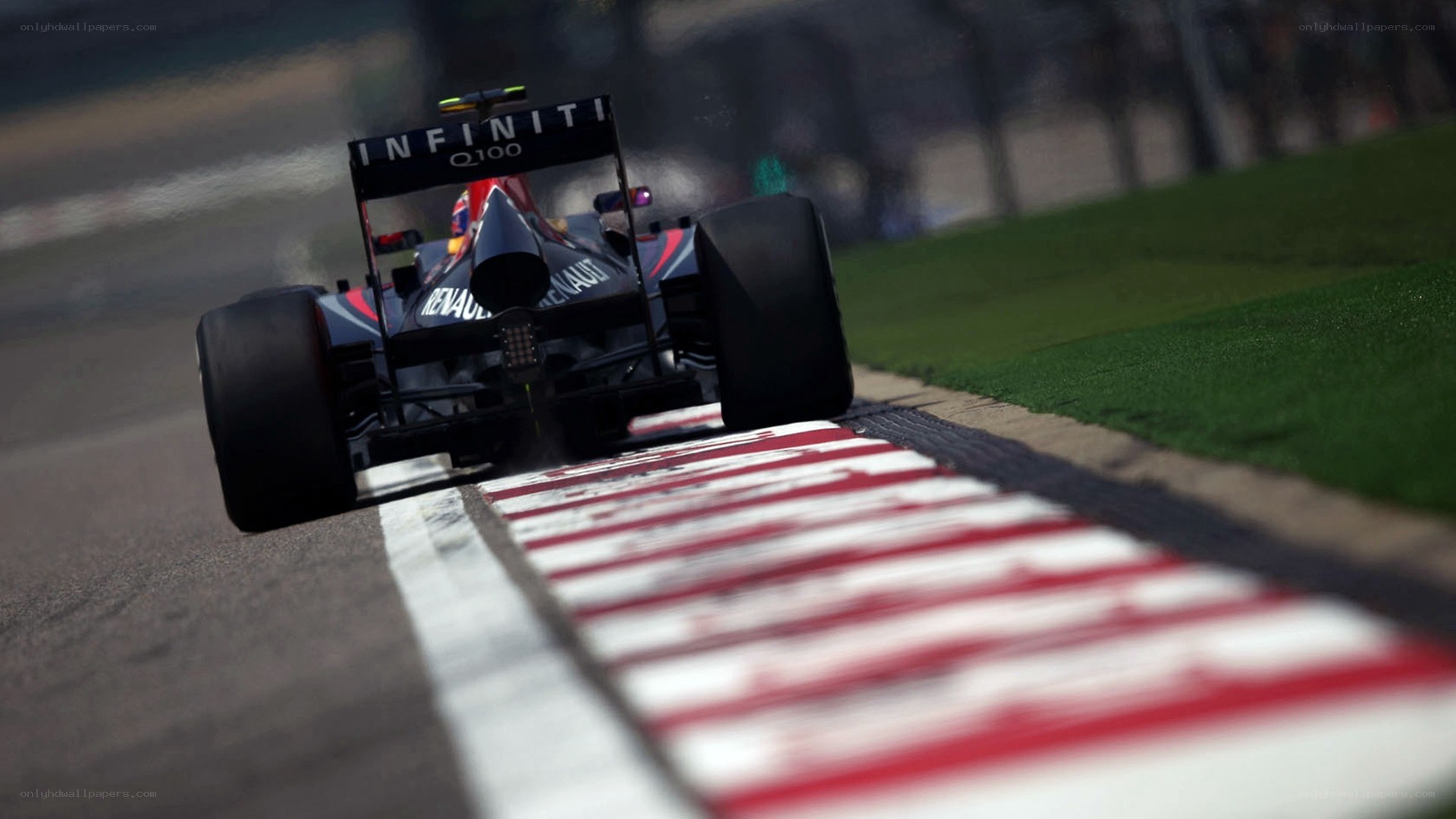 Formula 1 car on track