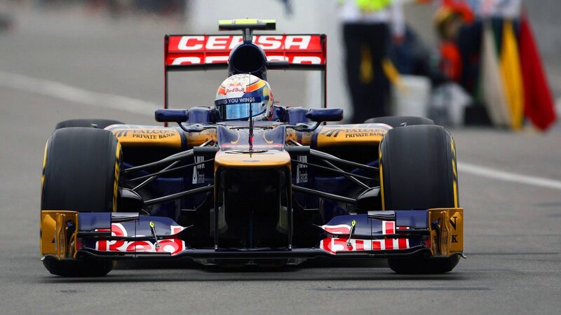 Formula 1 car on track