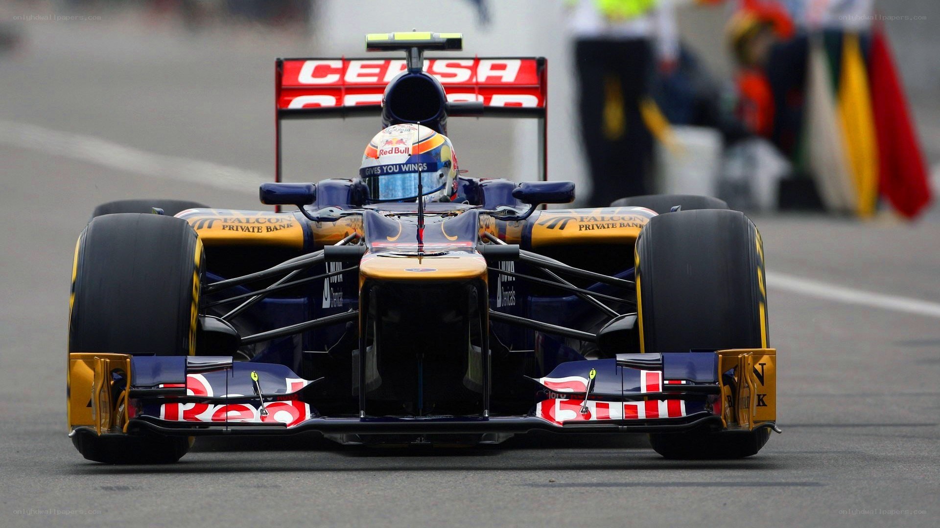Formula 1 car on track