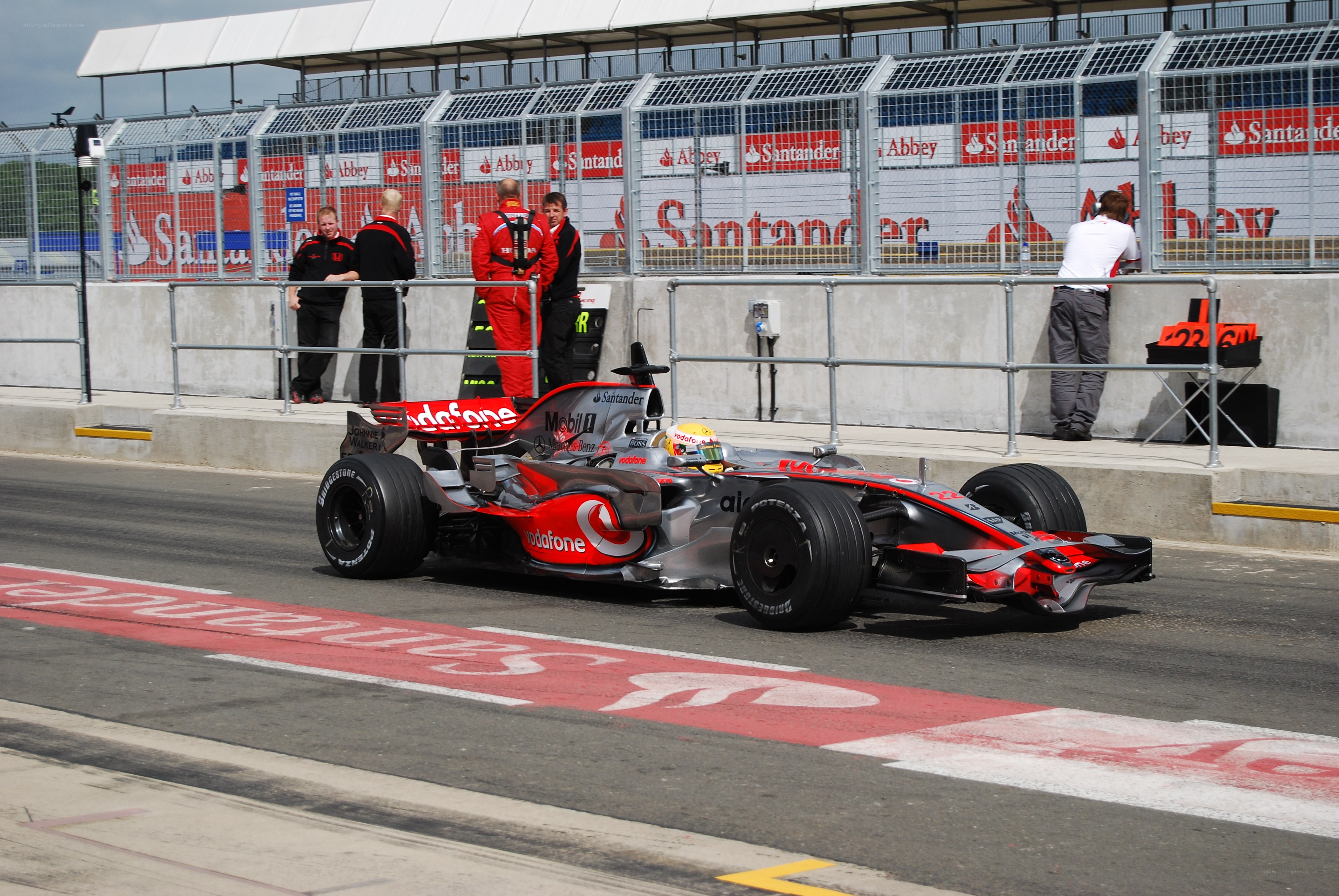 Formula 1 car on track