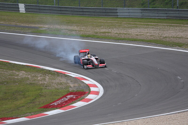 Formula 1 car on track