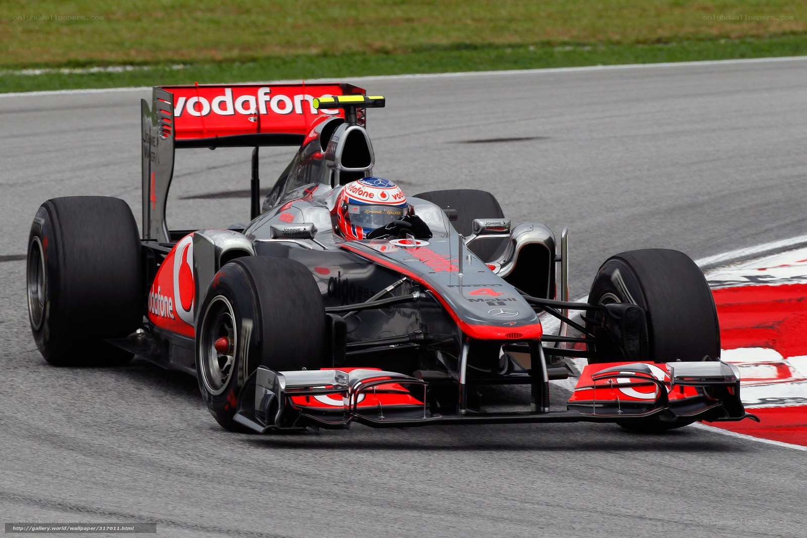 Formula 1 car on track