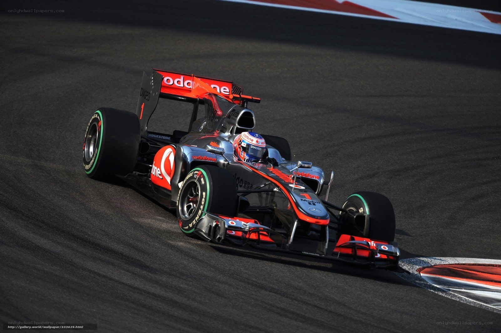 Formula 1 car on track