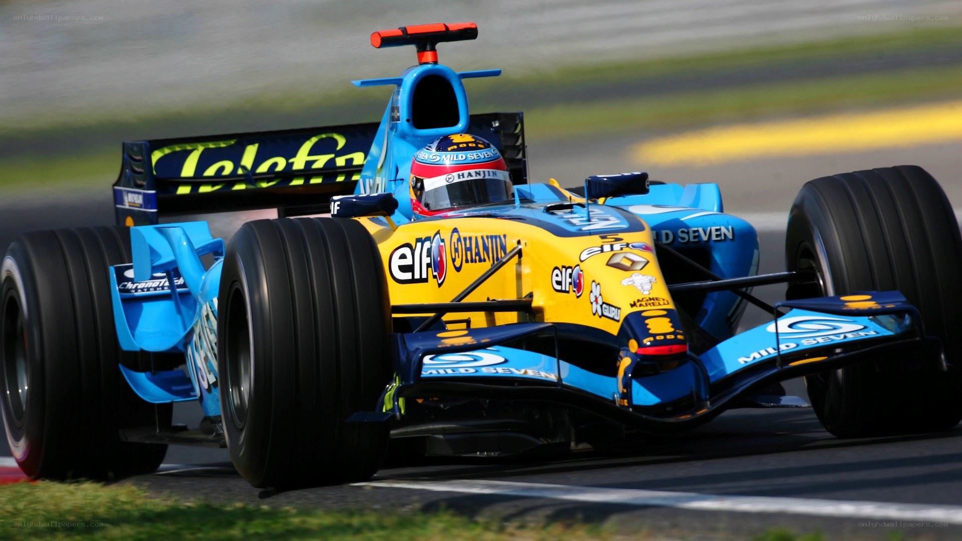 Formula 1 car on track