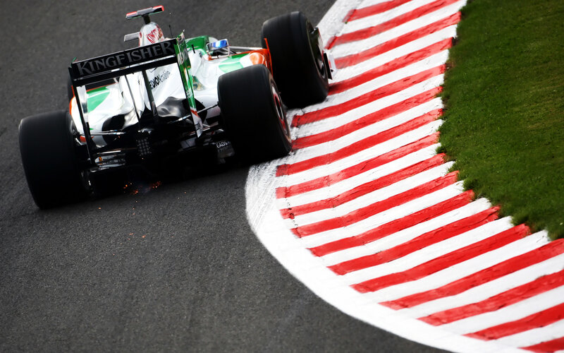 Formula 1 car on track