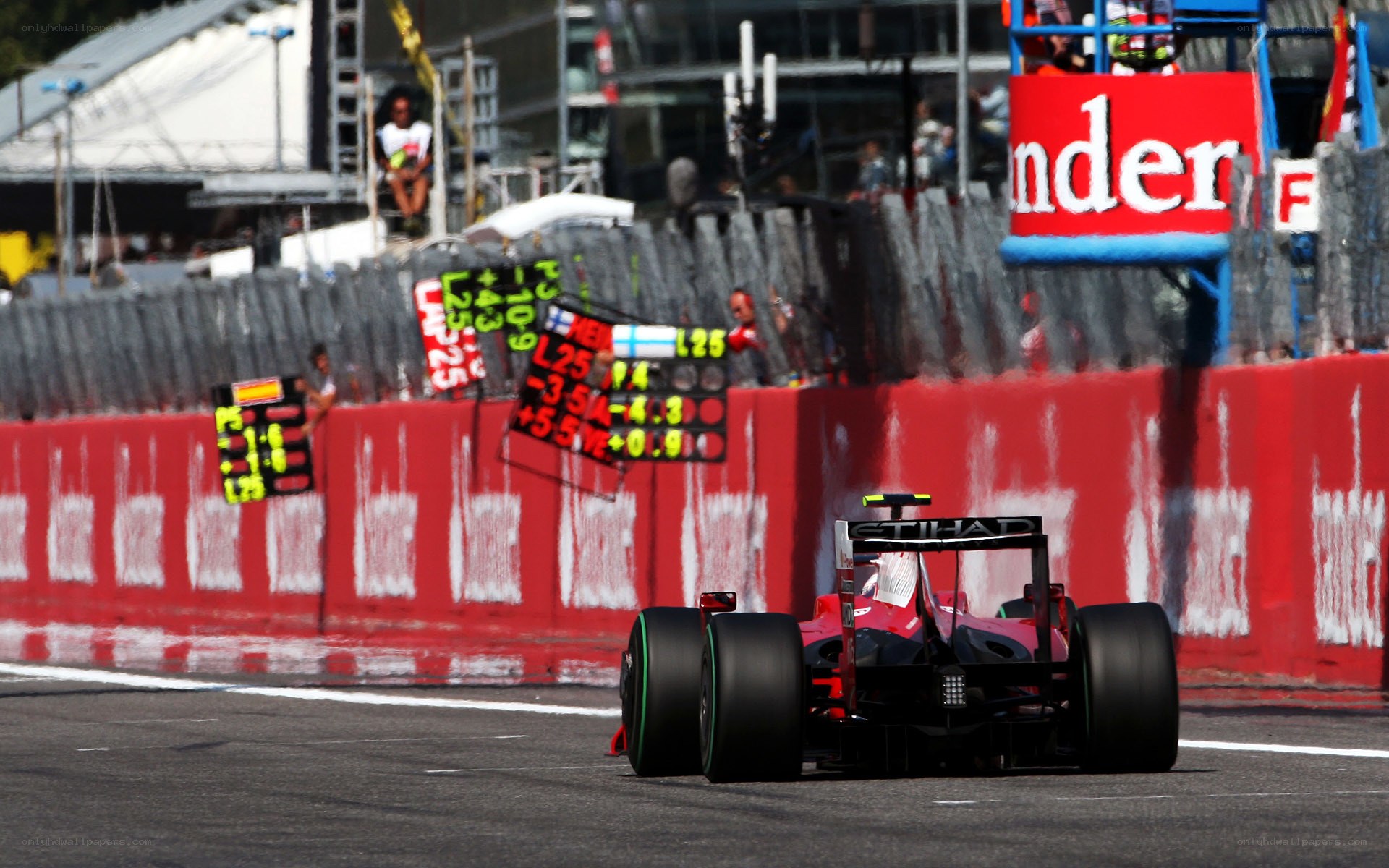 Formula 1 car on track