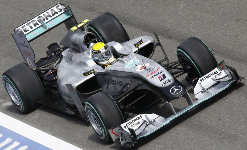 Formula 1 car on track