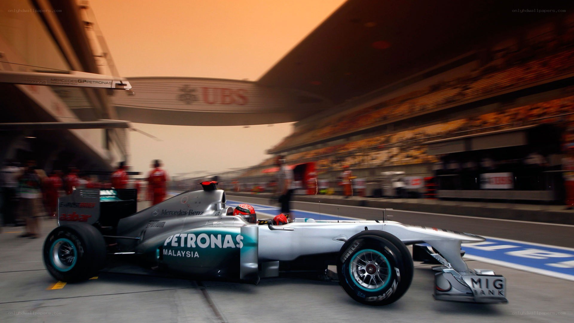 Formula 1 car on track