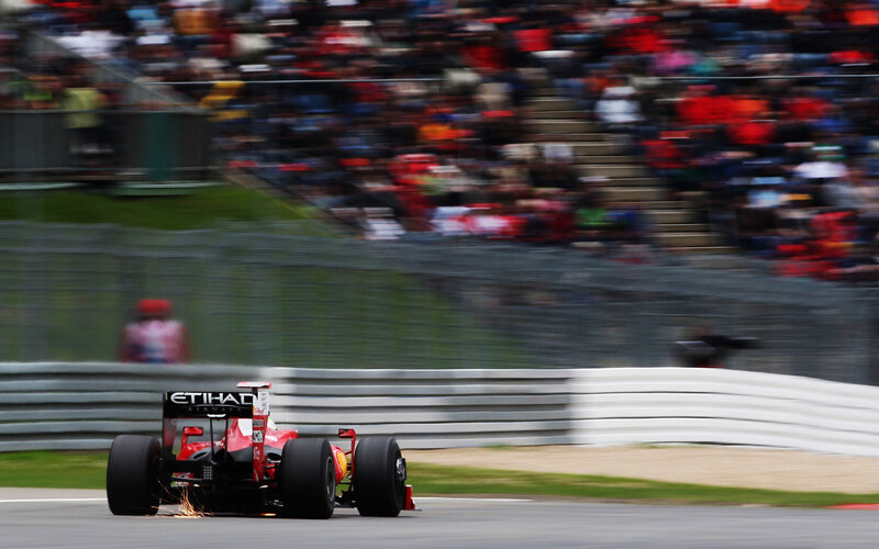 Formula 1 car on track