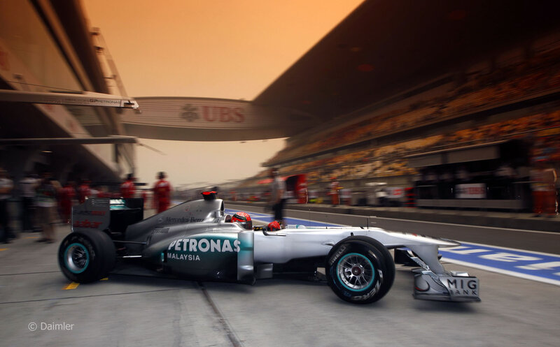Formula 1 car on track