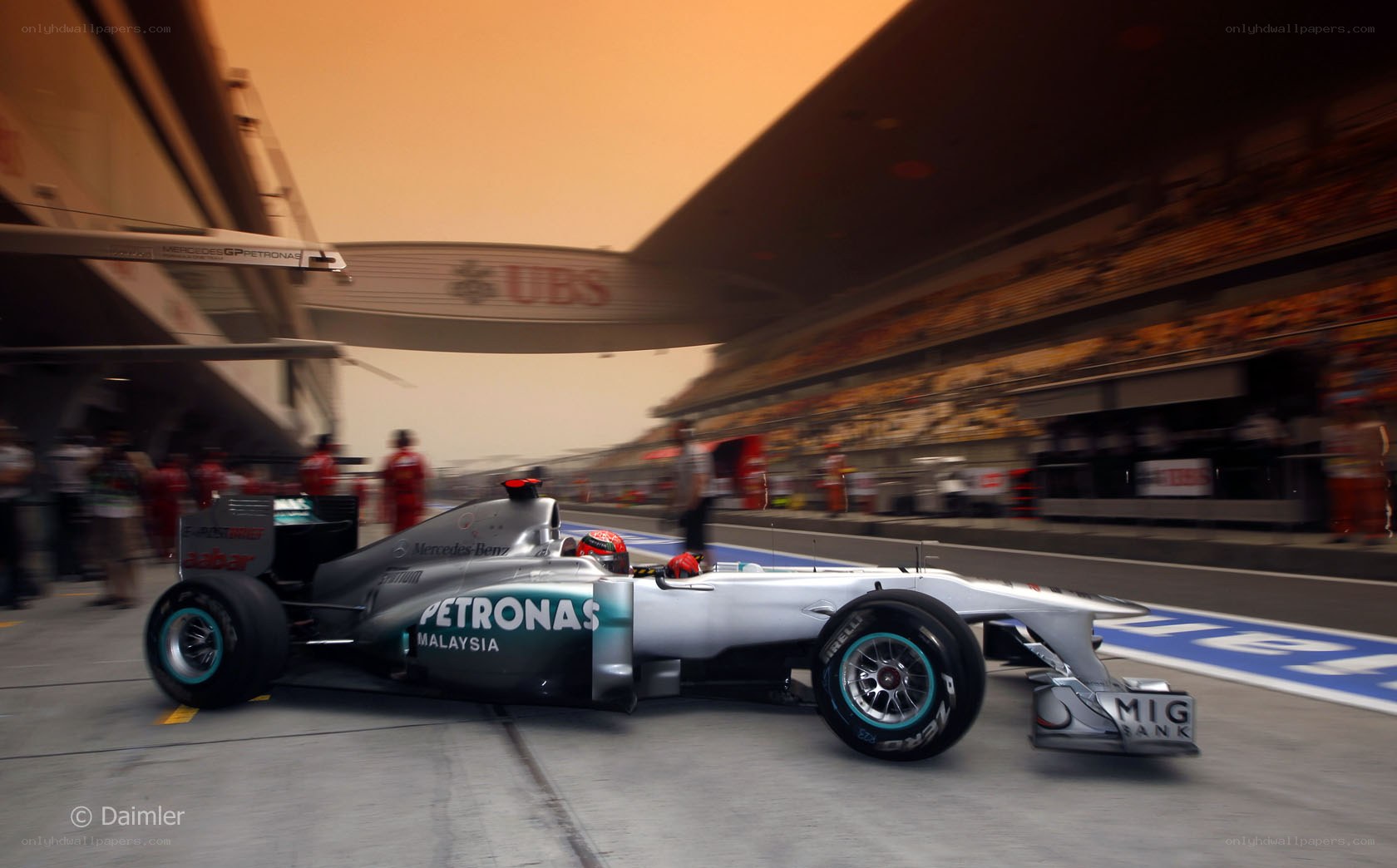 Formula 1 car on track