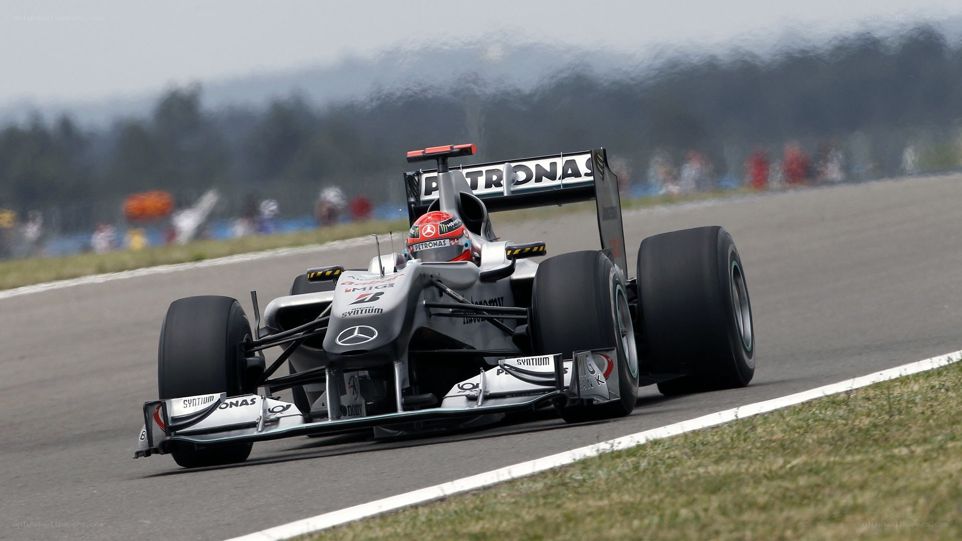 Formula 1 car on track