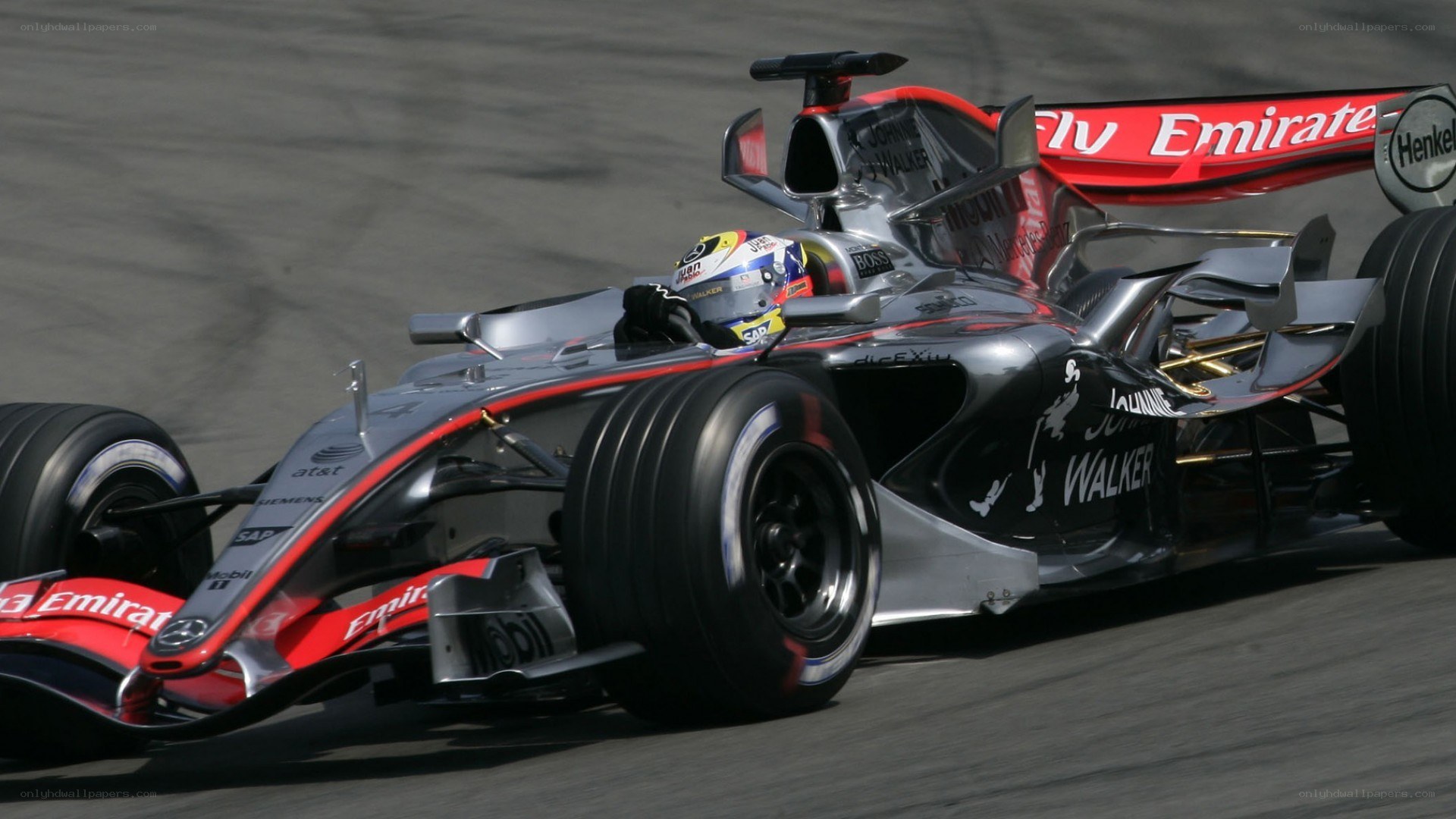 Formula 1 car on track