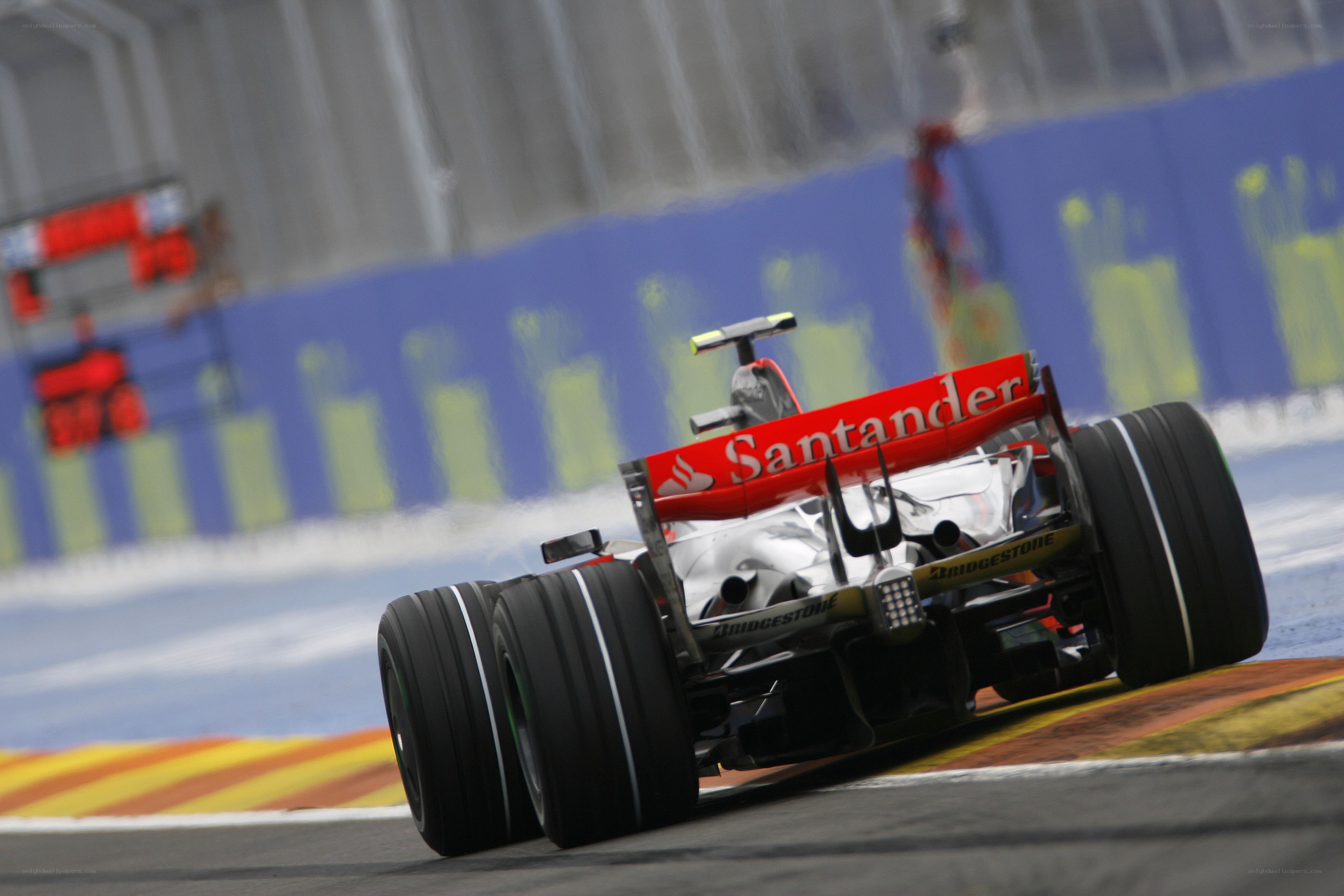 Formula 1 car racing on track