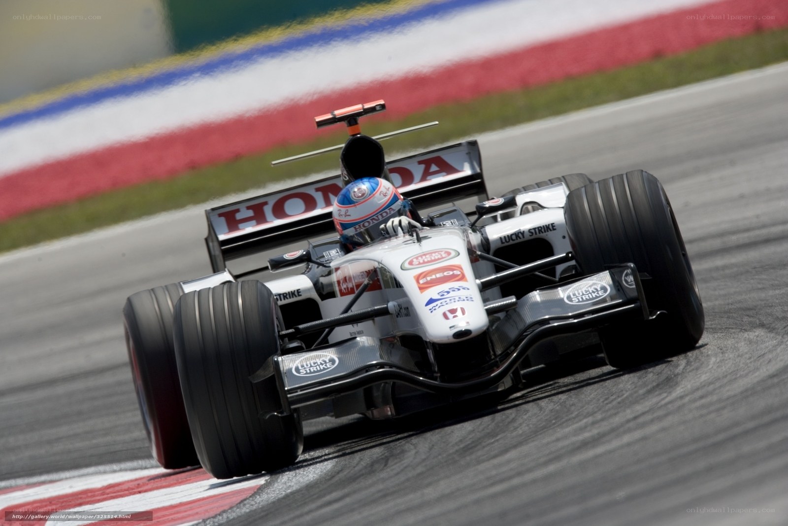 Formula 1 car racing on track