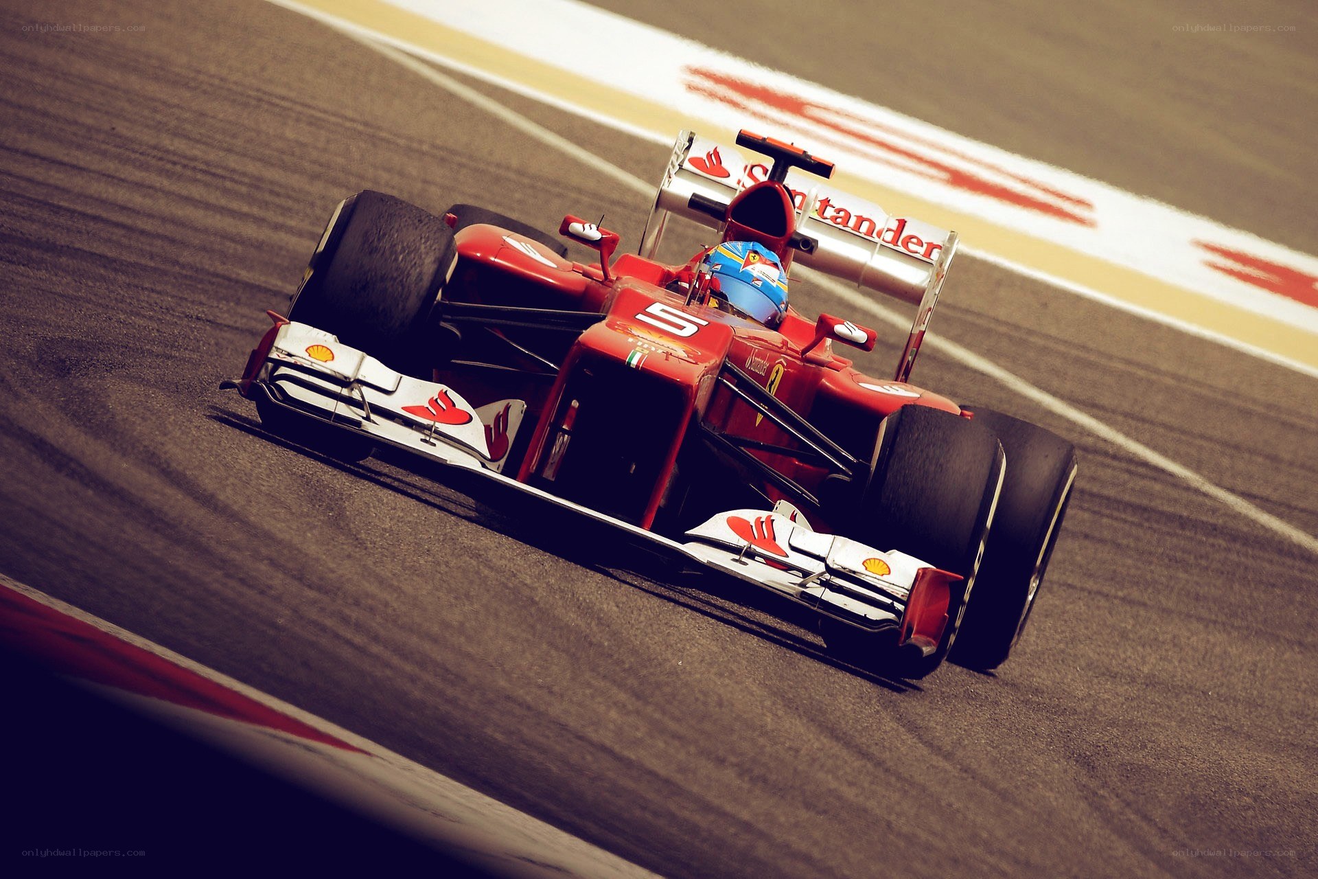 Formula 1 car racing on track