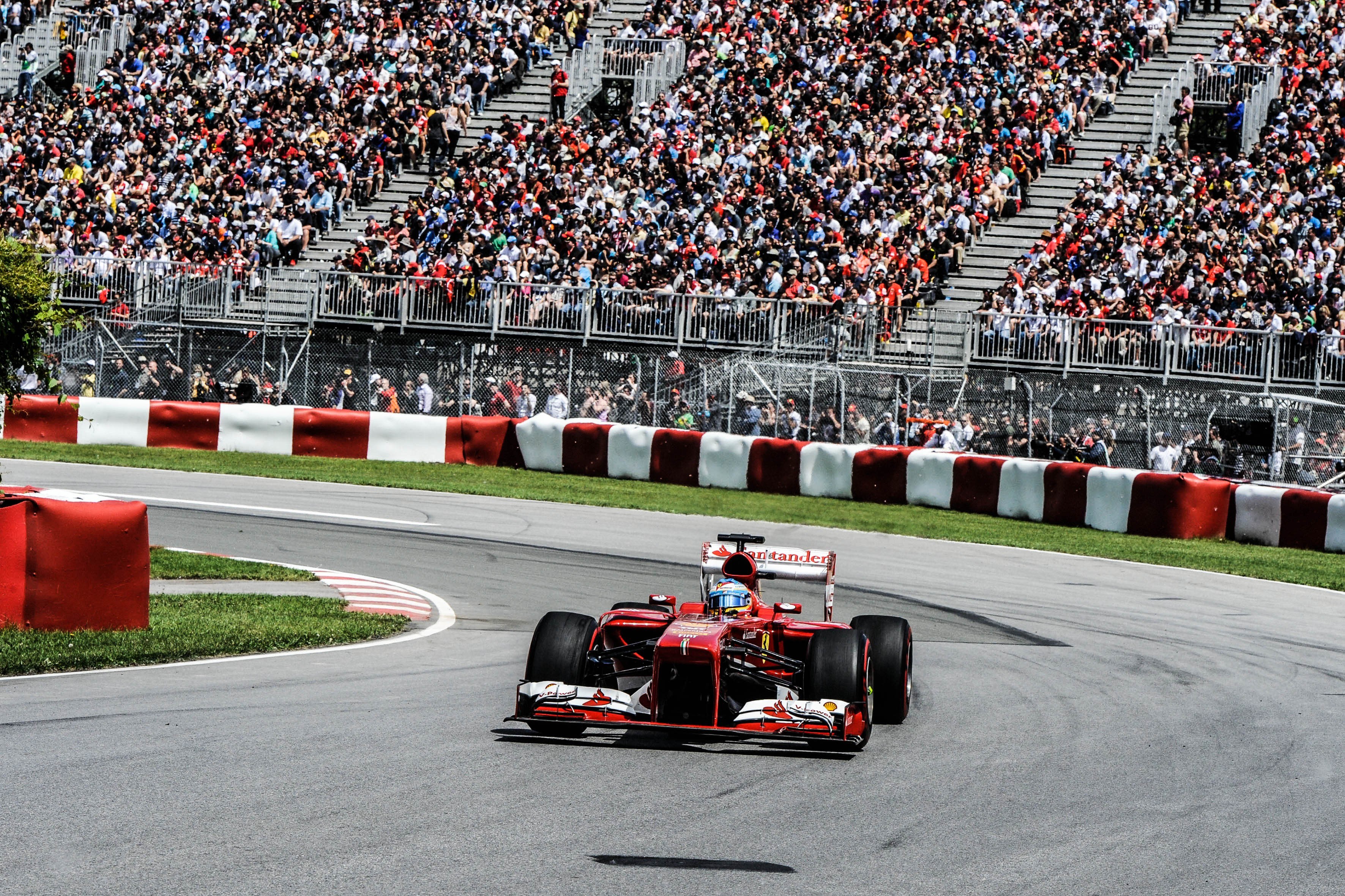 Formula 1 car racing on track