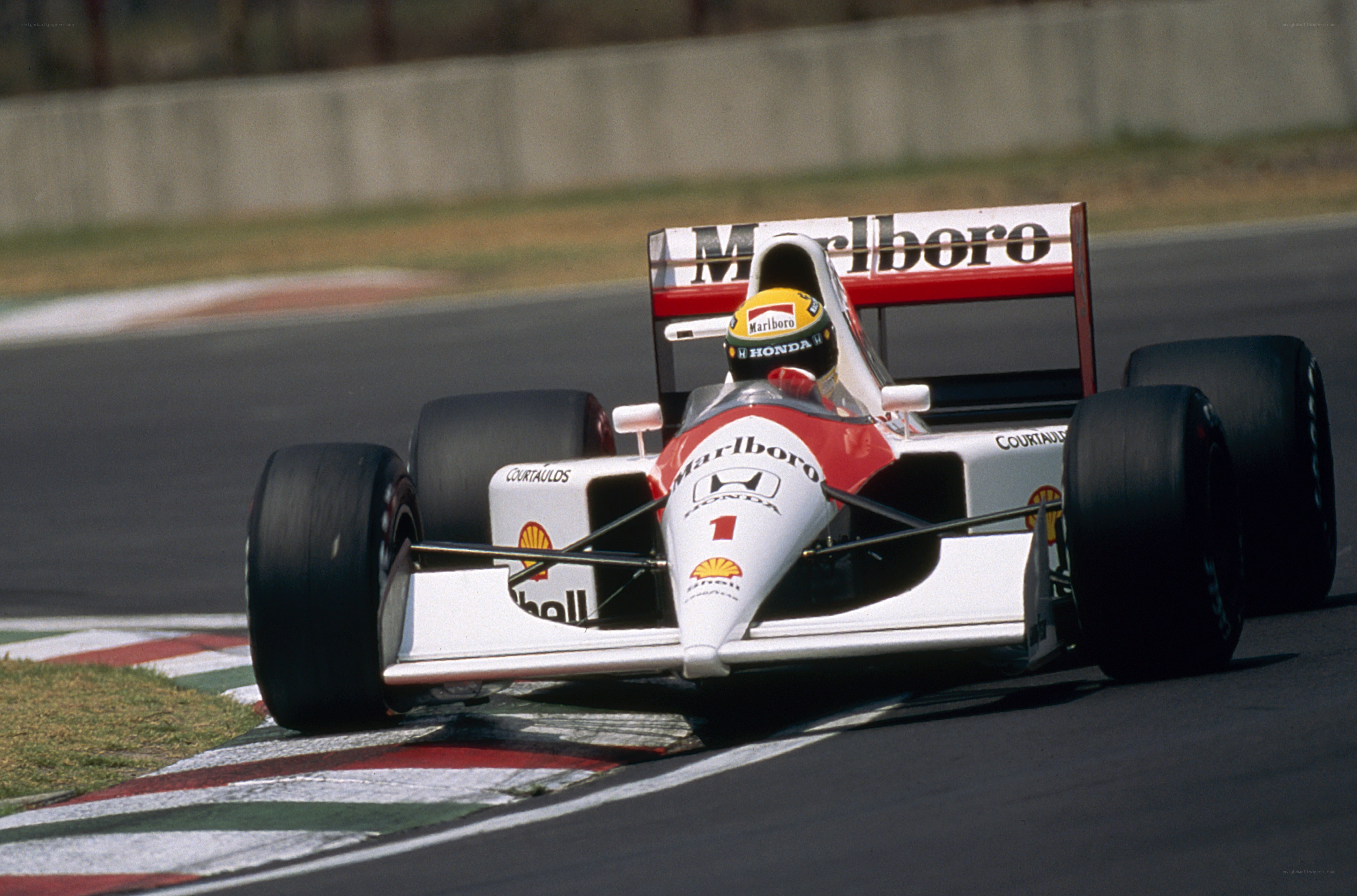 Formula 1 car racing on track