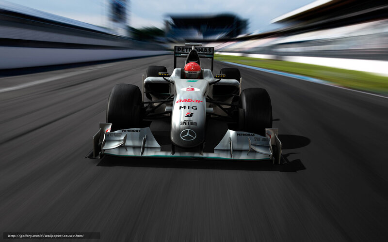 Formula 1 car racing on track