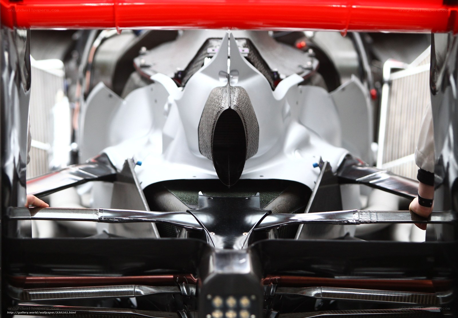 Formula 1 car rear view
