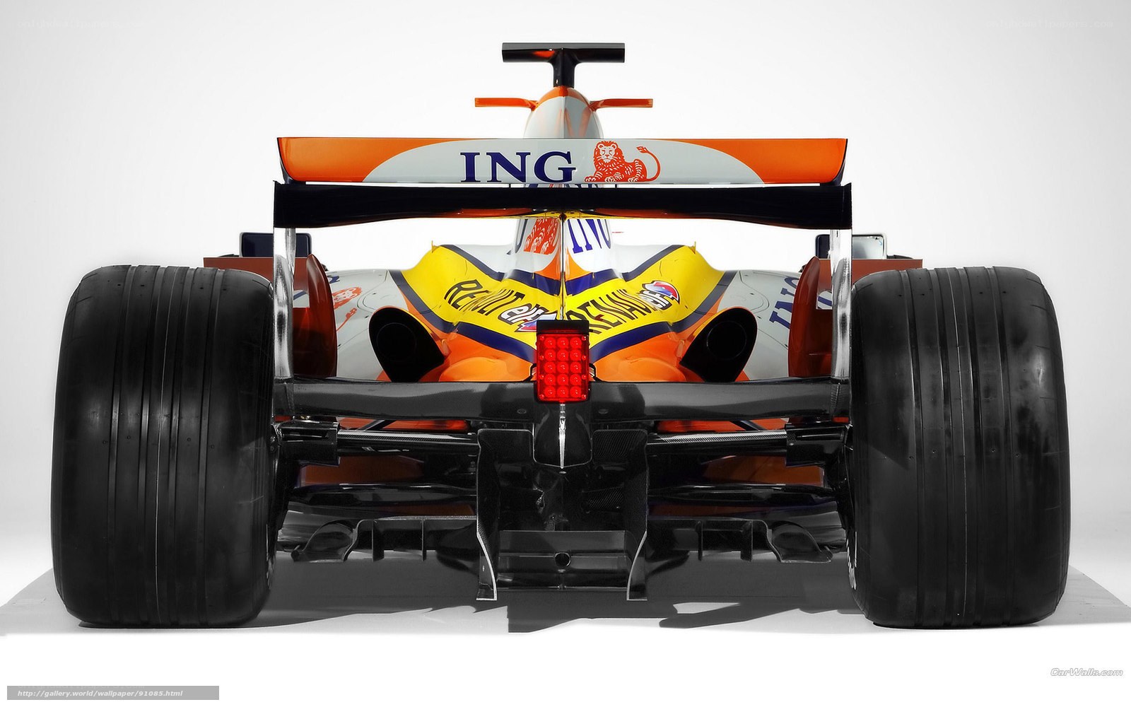 Formula 1 car rear view