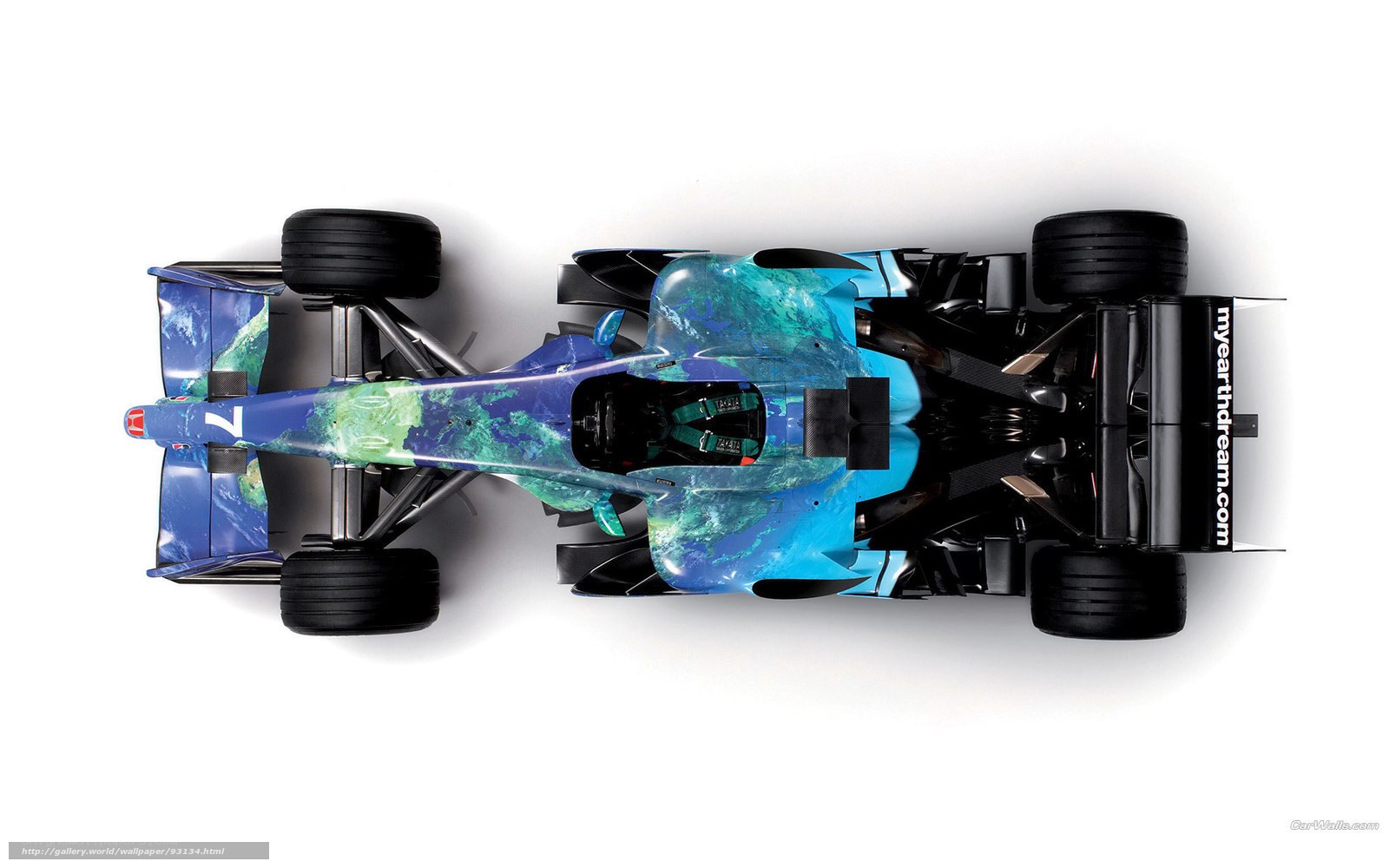 Formula 1 car top-down view