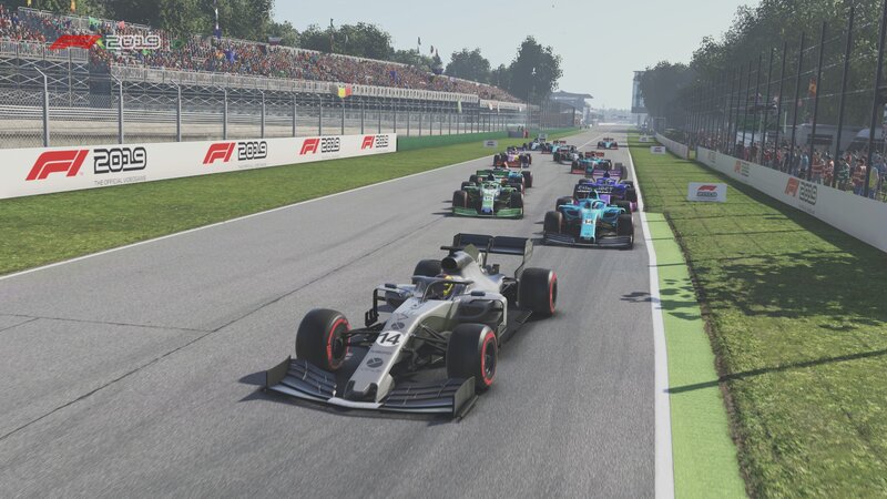 Formula 1 Cars on Track — Gray, Competitive