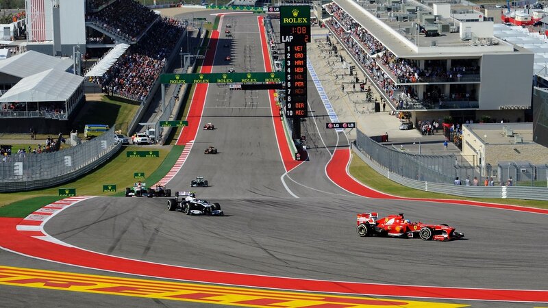 Formula 1 Cars on Track — Red, Competitive