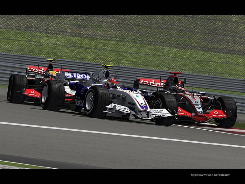 Formula 1 Cars Racing — Gray