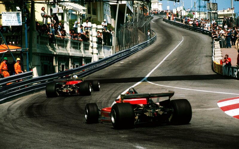 Formula 1 cars racing in Monaco