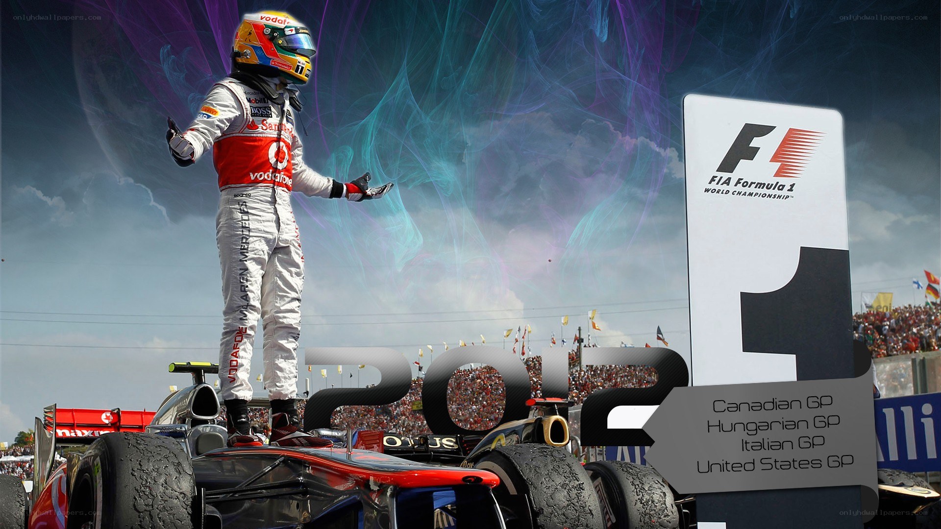 Formula 1 champion celebrates