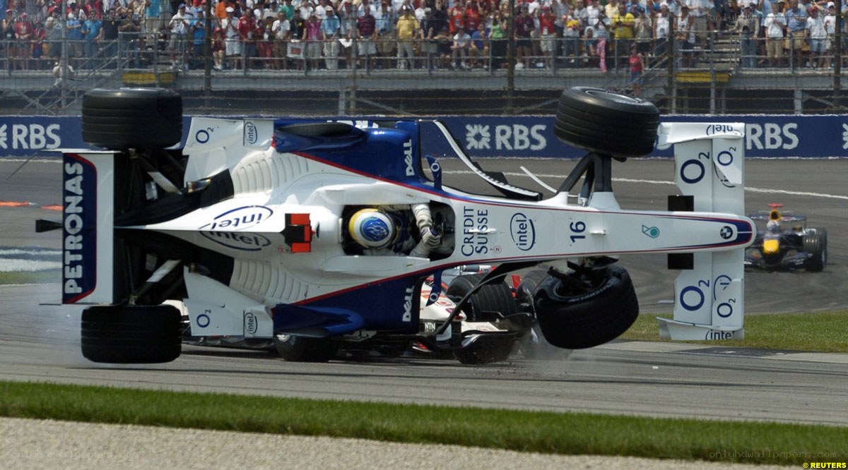 Formula 1 crash on track