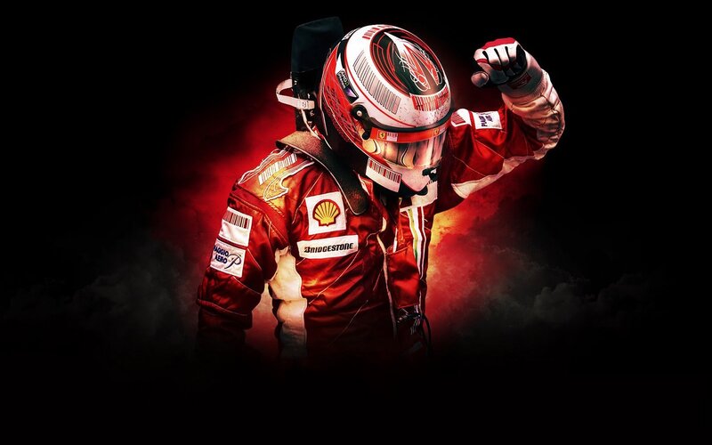 Formula 1 driver celebrating