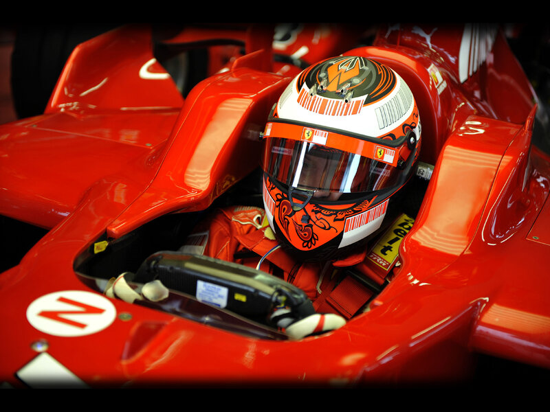 Formula 1 driver in cockpit