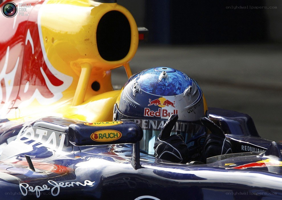 Formula 1 driver in cockpit