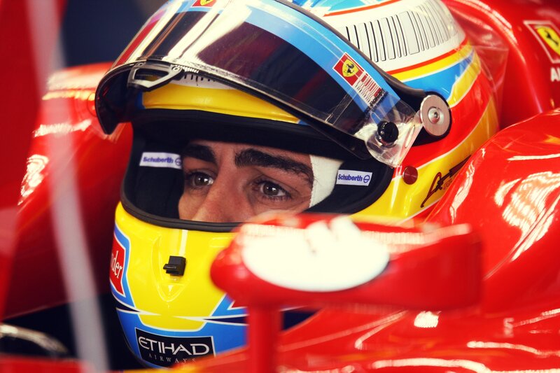 Formula 1 driver in helmet
