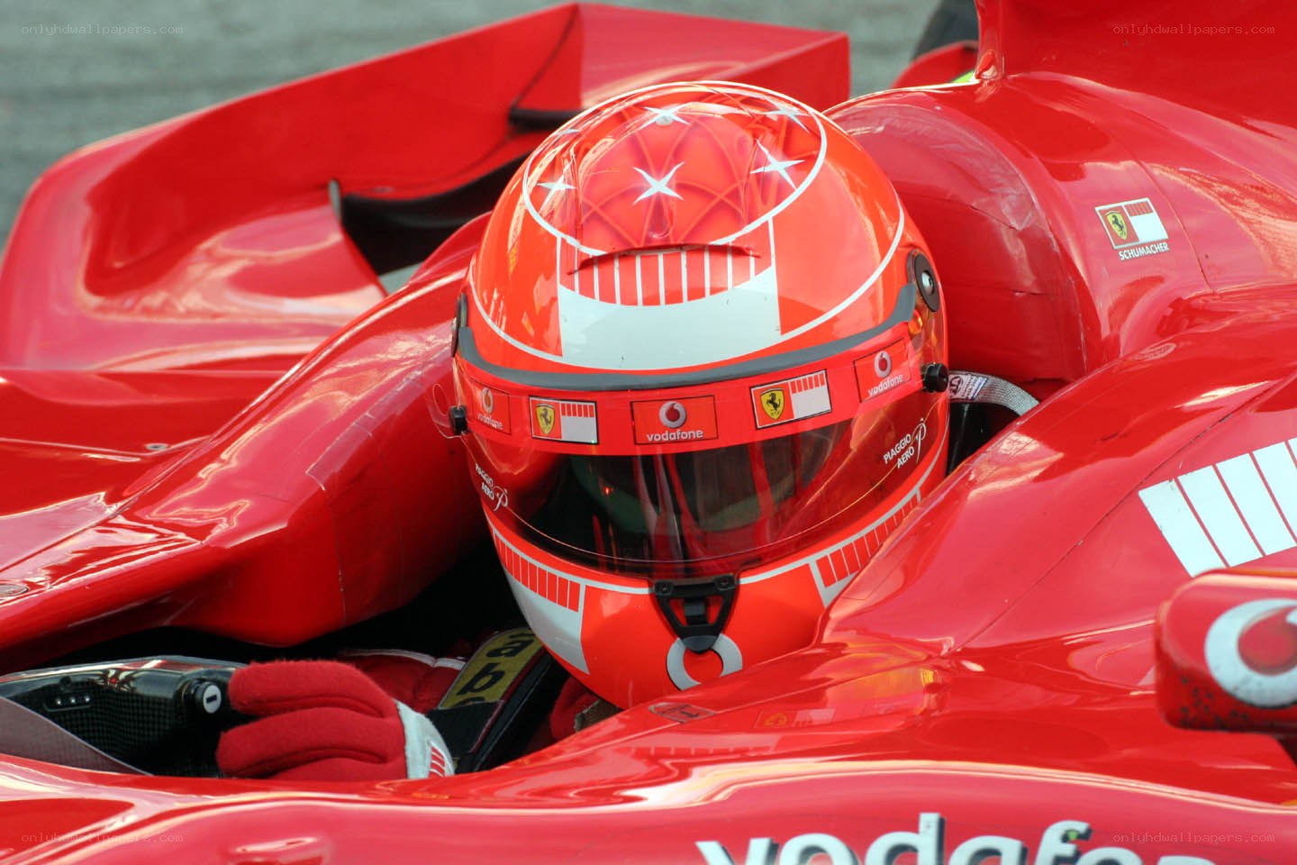 Formula 1 driver in red car