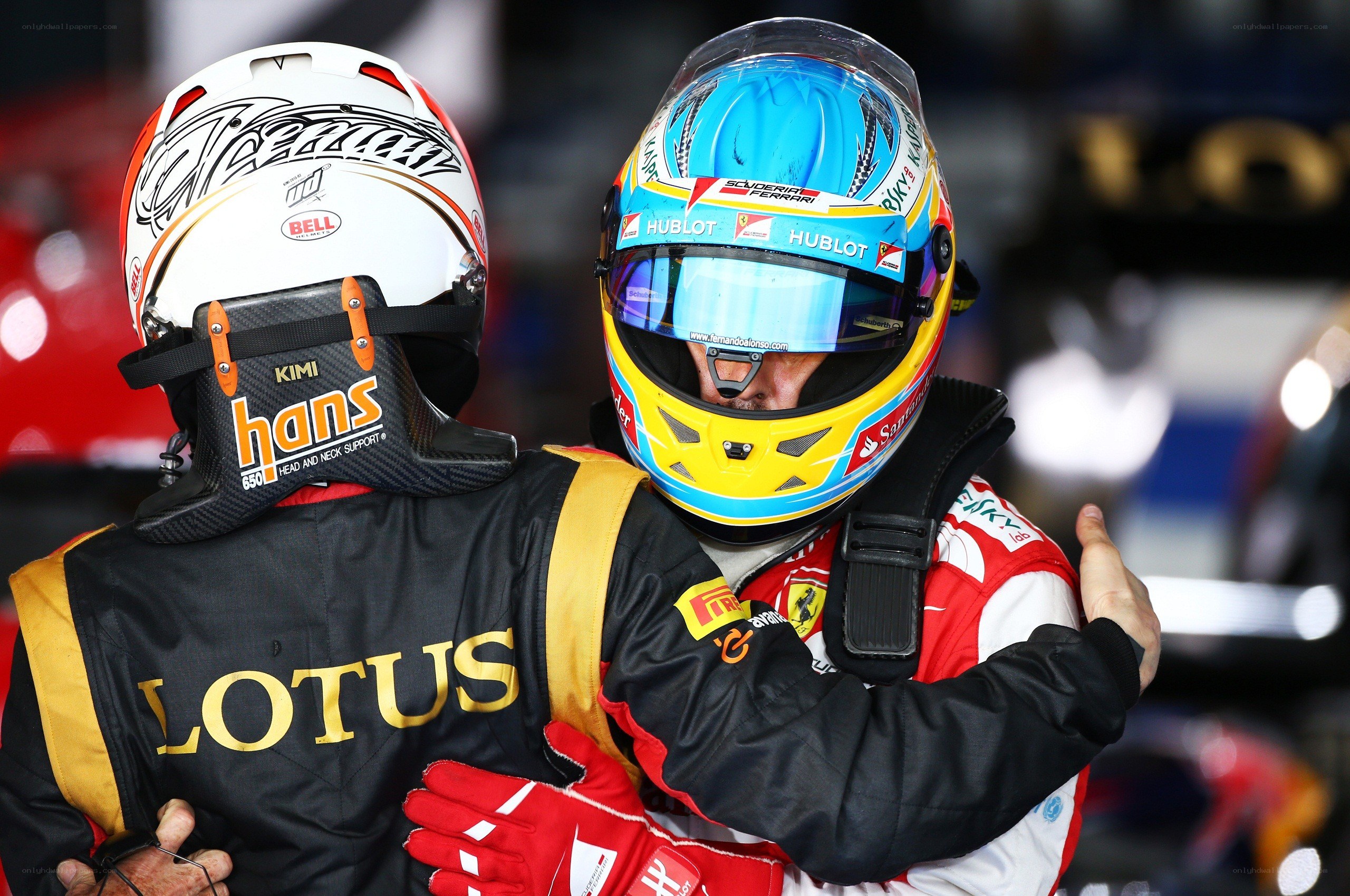 Formula 1 drivers embrace
