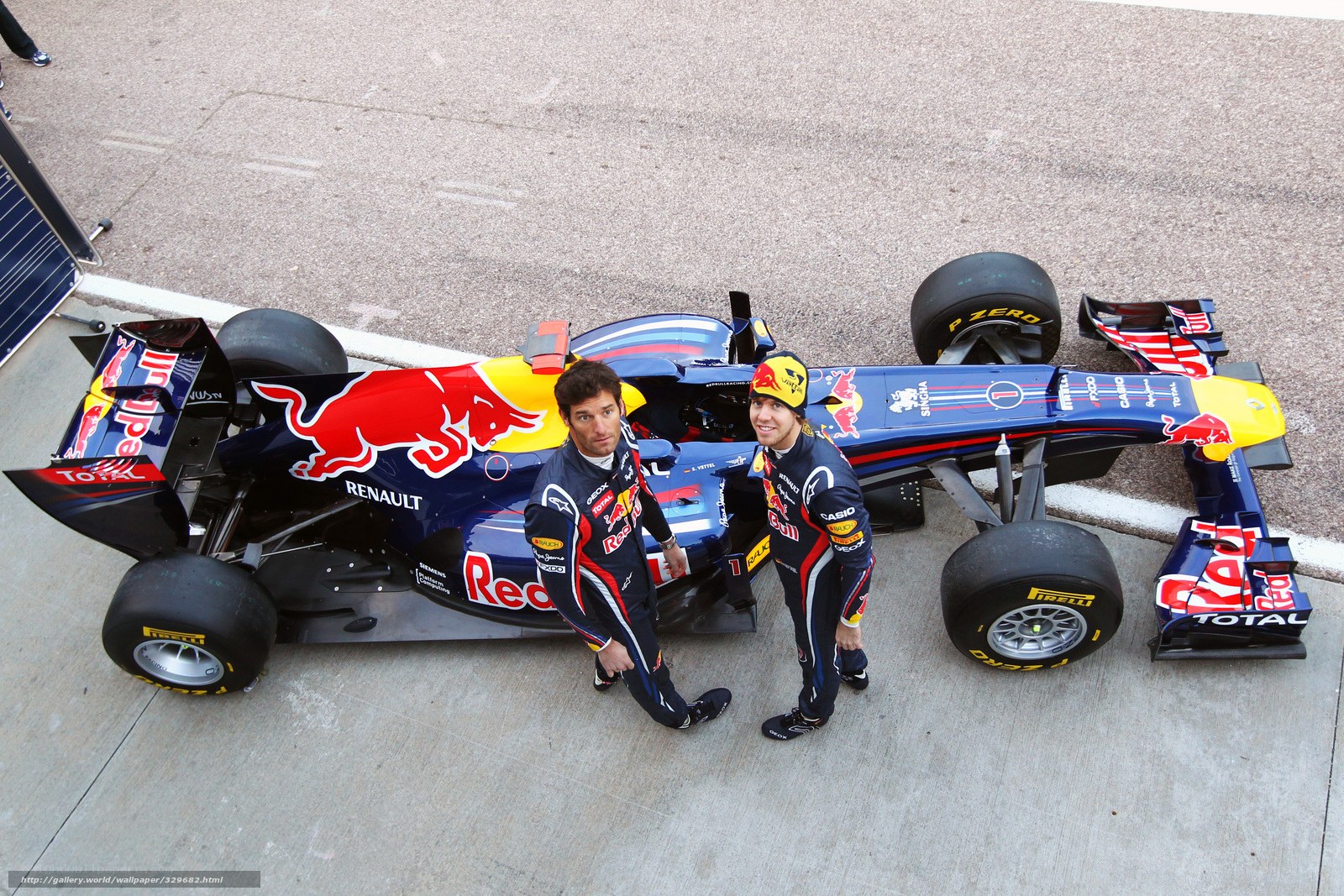 Formula 1 drivers with car