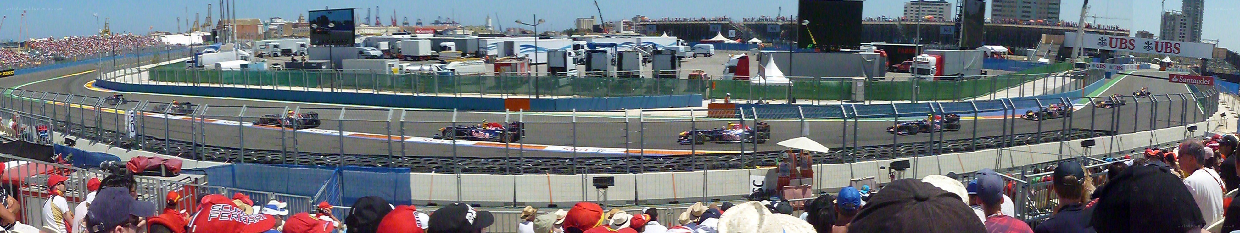 Formula 1 race at a coastal circuit