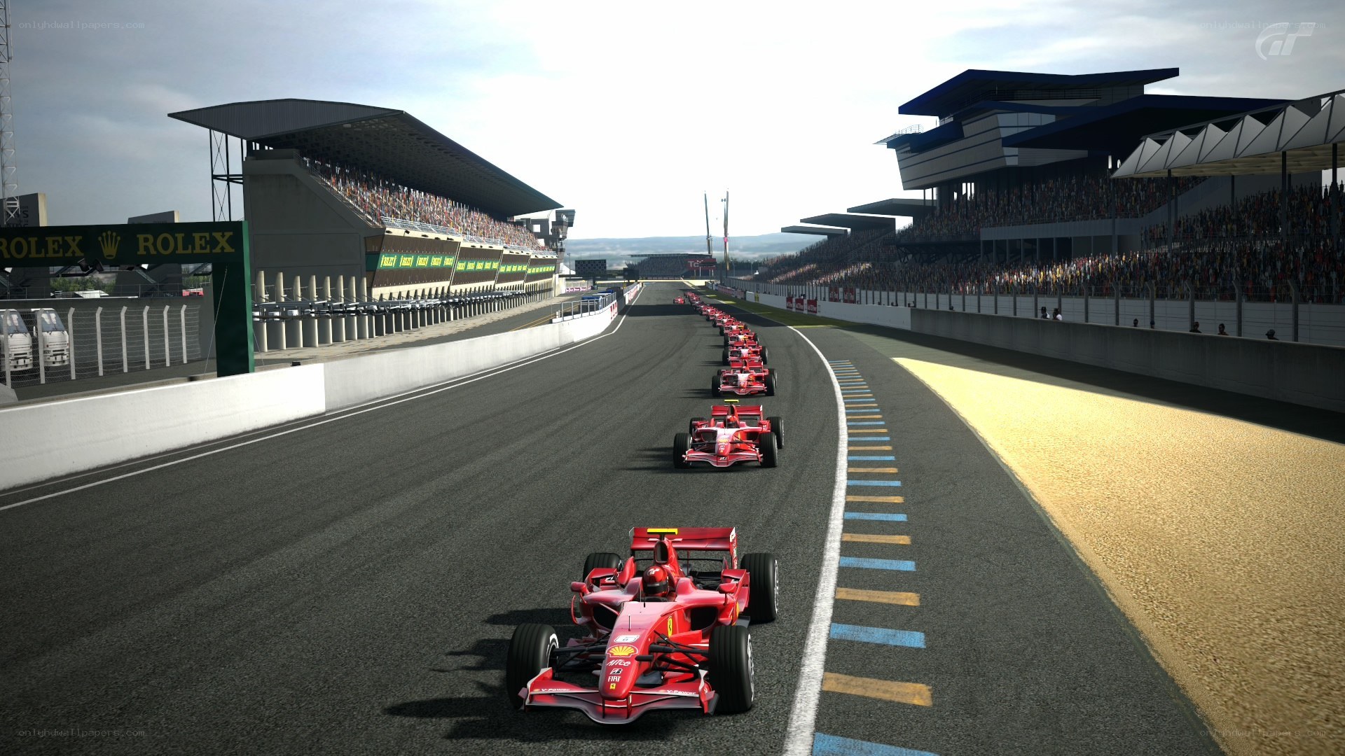 Formula 1 race at a track