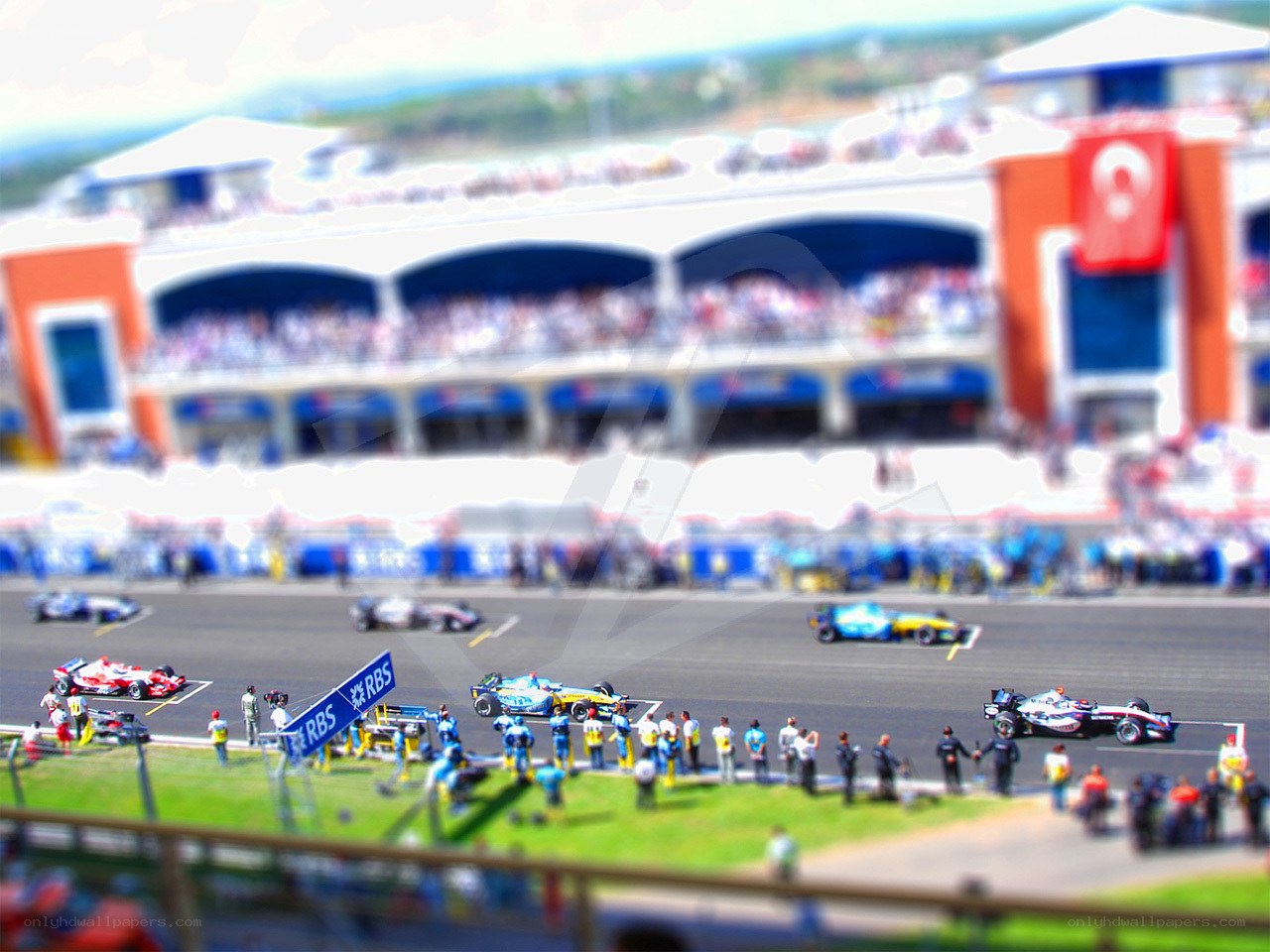 Formula 1 race at a track