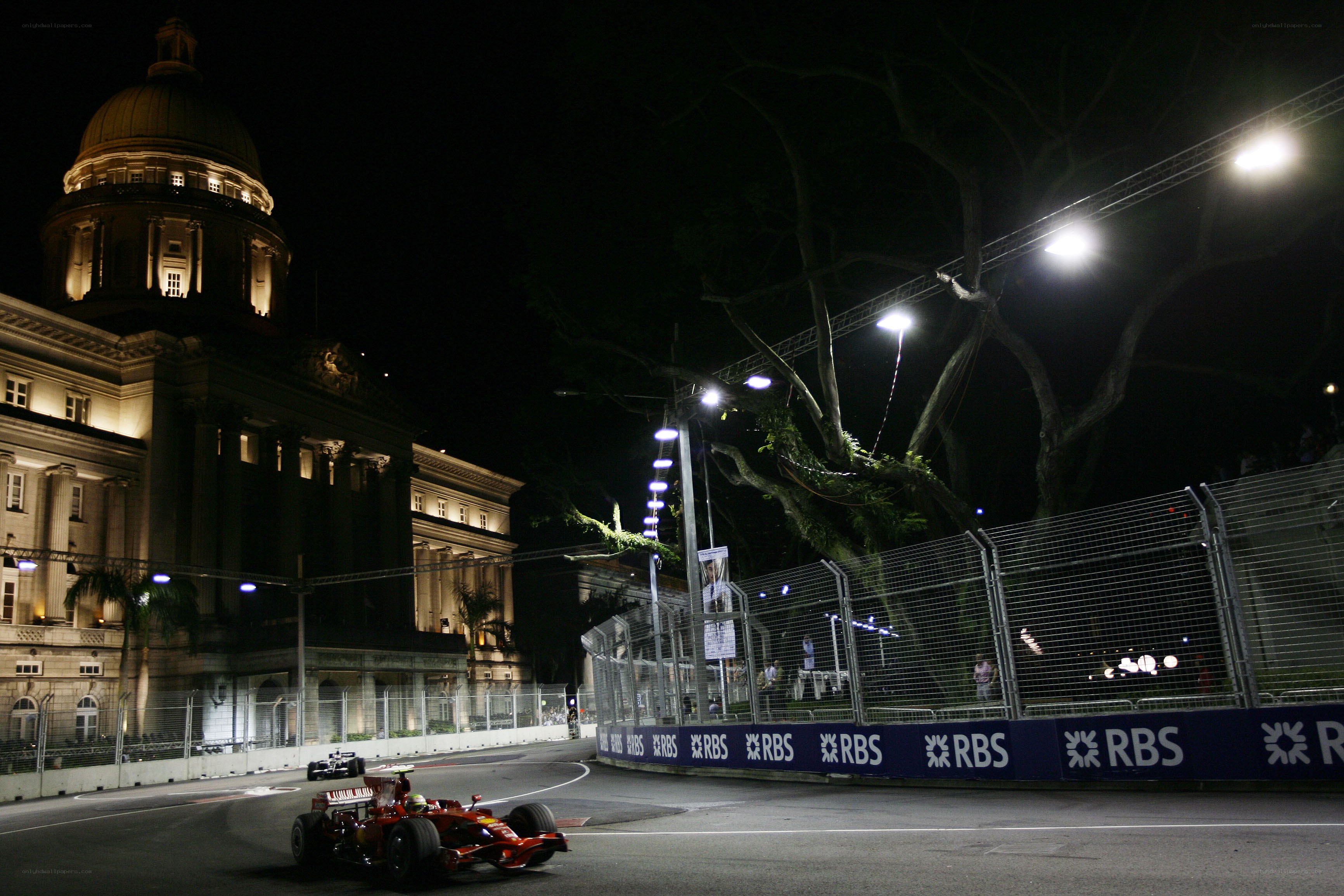 Formula 1 race at night