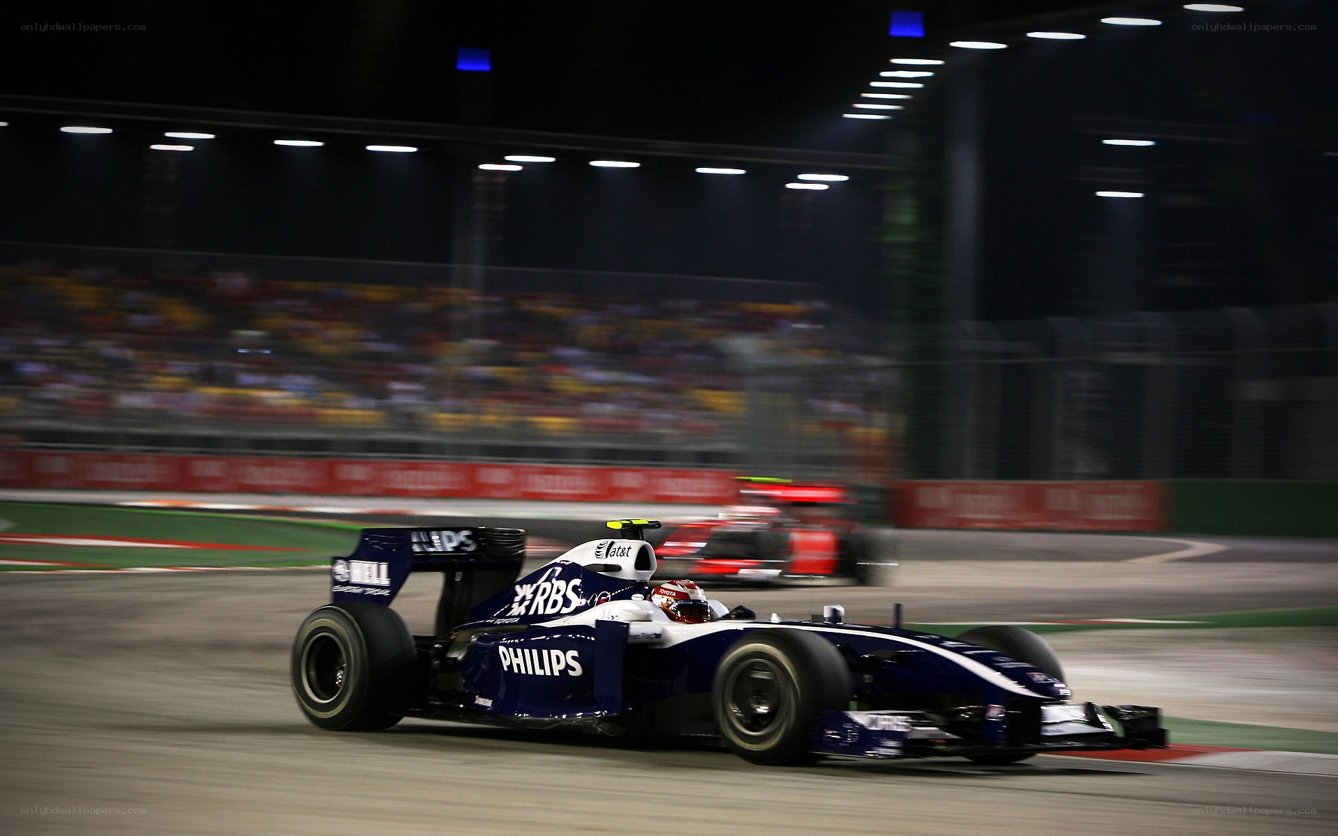 Formula 1 race at night