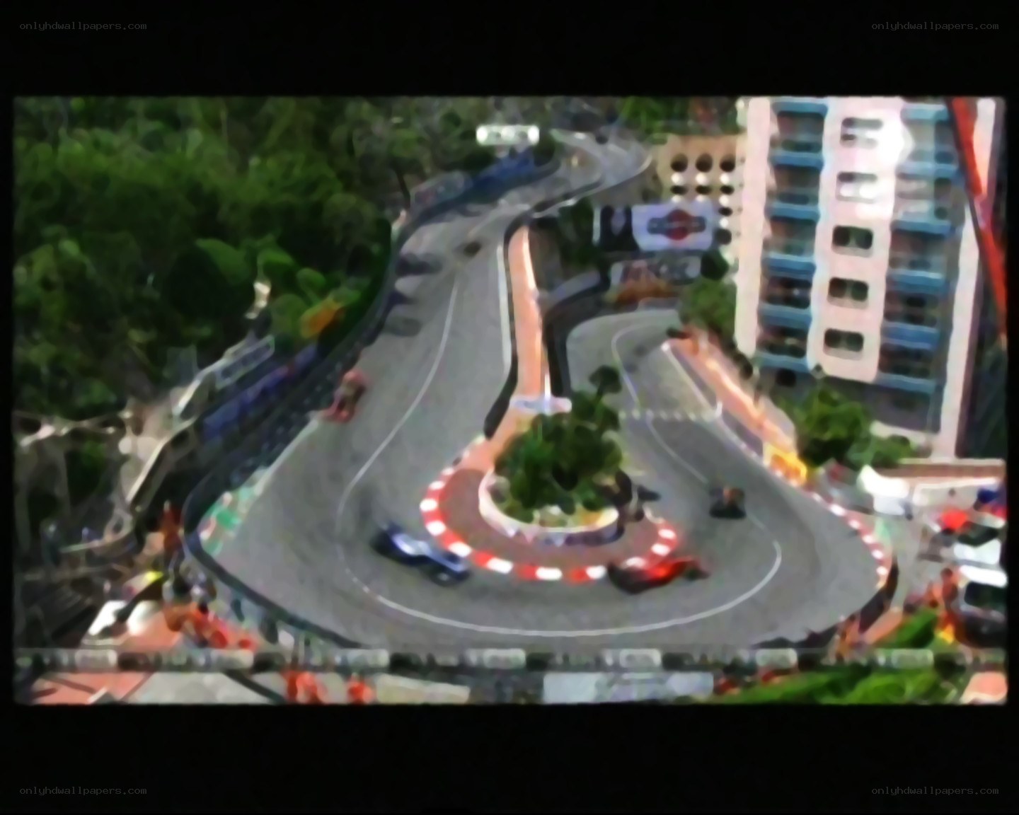 Formula 1 race at night
