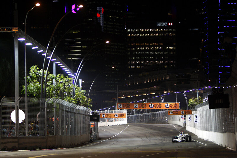Formula 1 race at night in Singapore