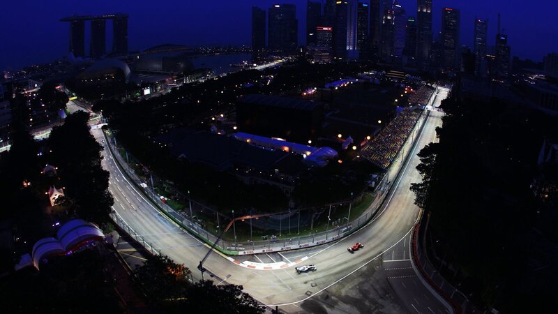 Formula 1 race at night in Singapore