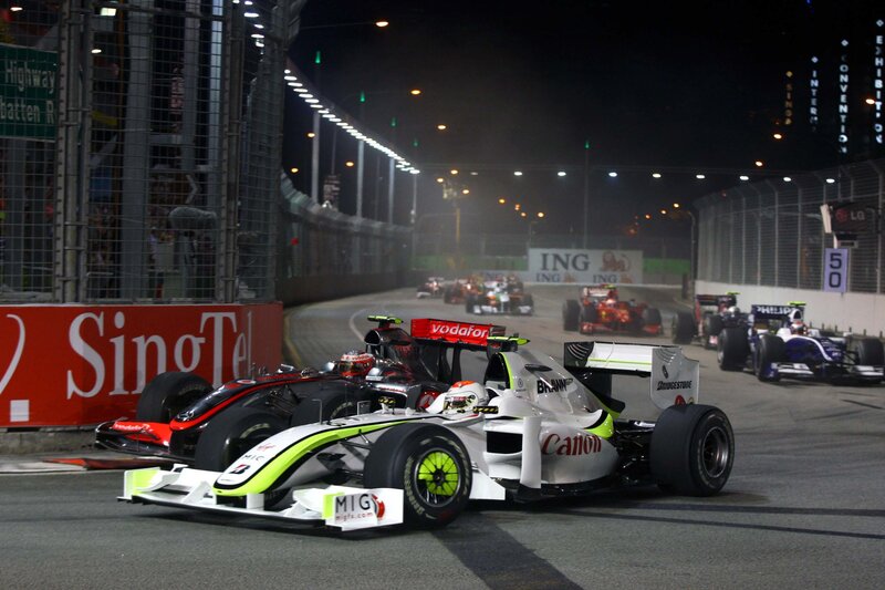 Formula 1 race at night